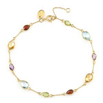 Bracciale in argento con Topazio Blu Cielo