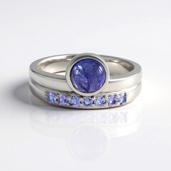 Anello in argento con Tanzanite (KM by Juwelo)