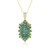 Zambian Emerald Silver Necklace (Gems en Vogue)
