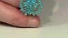 Zilveren ring met neon blauwe apatieten