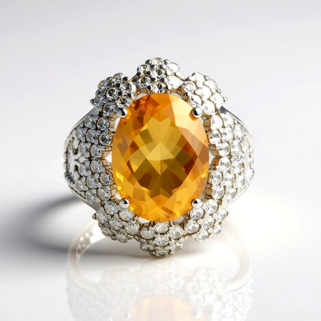 Anello in argento con Citrino (Dallas Prince Designs)