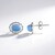 Orecchini in argento con Calcedonio Blu