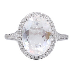 14K Rainbow Moonstone Gold Ring (CIRARI)
