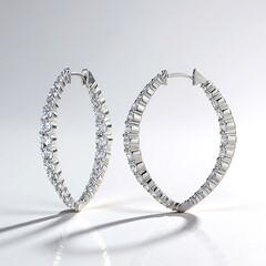 Orecchini in argento con Topazio Bianco (Adela Silber)
