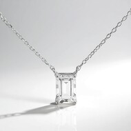 Collar en plata con Topacio blanco