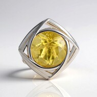 Ciondolo in argento con Fluorite Gialla (MONOSONO COLLECTION)