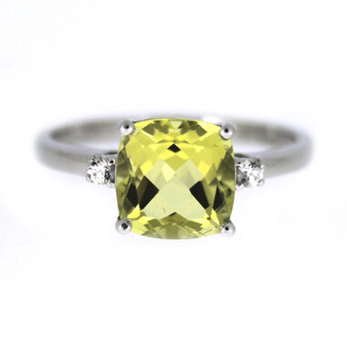 Anello in argento con Citrino Limone