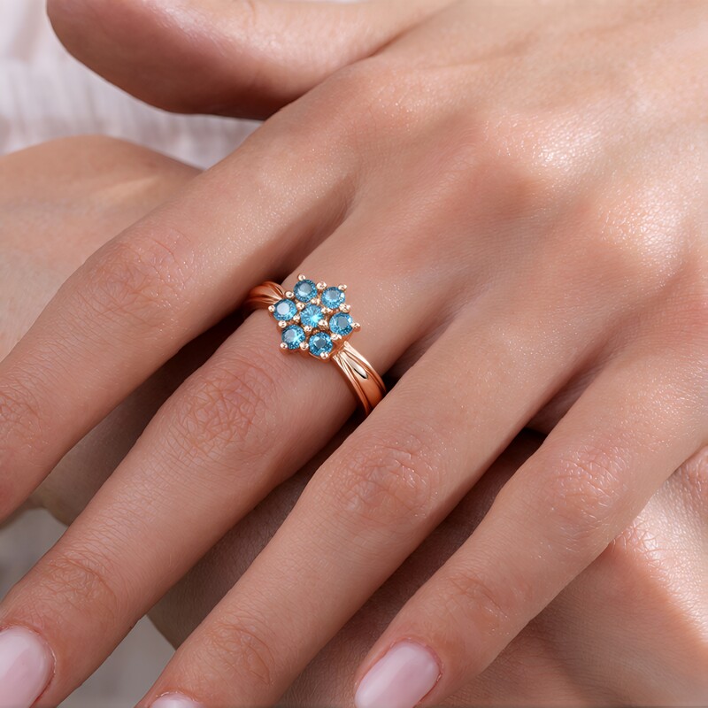 Fancy Diamond Silver Ring