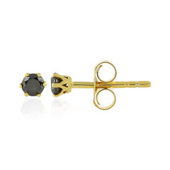 Pendientes en oro con Diamante negro