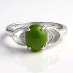 Bague en argent et Chrysoprase impériale