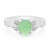 Bague en argent et Chrysoprase impériale