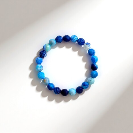 Bracciale con Agata Blu (Adela Silber)