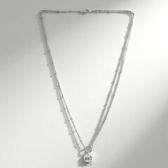 Collana in argento con Topazio Bianco