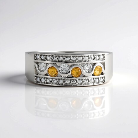 Anello in argento con Citrino