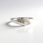 Anello in argento con Diamante Champagne I2