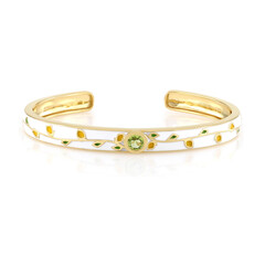 Peridot Silver Bangle