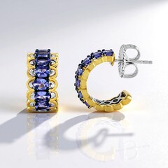 Orecchini in argento con Tanzanite (Gems en Vogue)