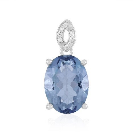 Blue Quartz Silver Pendant