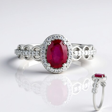 Anello in argento con Rubino Bemainty