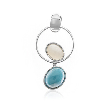 Colgante en plata con Larimar