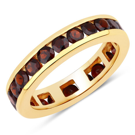 Mosambik-Granat-Silberring