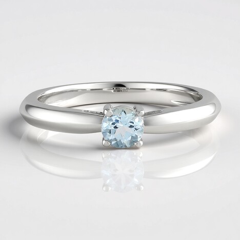 Anello in argento con Acquamarina Brasiliana