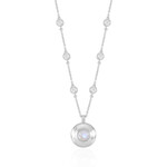 Collana in argento con Pietra di Luna Blu (KM by Juwelo)
