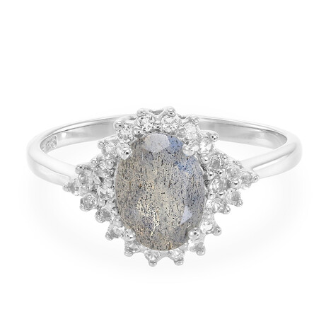 Anello in argento con Labradorite