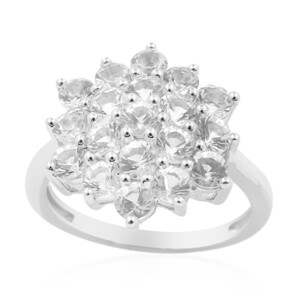 Zilveren ring met danburietkristallen