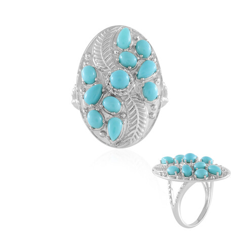 Zilveren ring met Sleeping Beauty Turkooisen (Faszination Türkis)