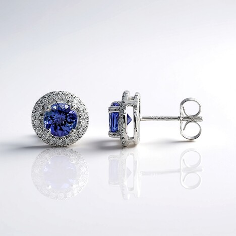 Orecchini in oro con Tanzanite AAA