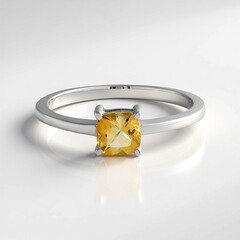 Anello in argento con Citrino