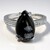 Anello in argento con Ossidiana Fiocco di Neve