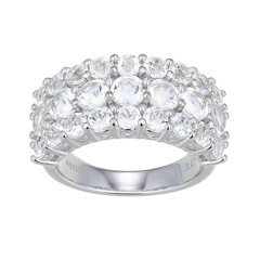 Weißer Topas-Silberring