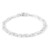 Weißer Topas-Silberarmband