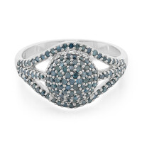 Bague en argent et Diamant fantaisie