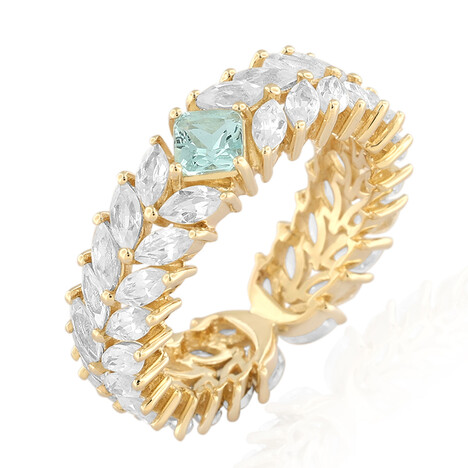 Gouden ring met een Santa Maria-aquamarijn (de Melo)