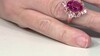 Zilveren ring met een rozetopaas