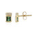 Benedito Green Tourmaline Silver Earrings (Adela Silber)