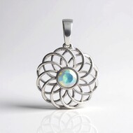 Ciondolo in argento con Opale di Welo (Ornaments by de Melo)