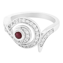 Anello in argento con Rubino del Madagascar