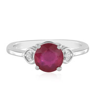 Bague en argent et Rubis de Madagascar