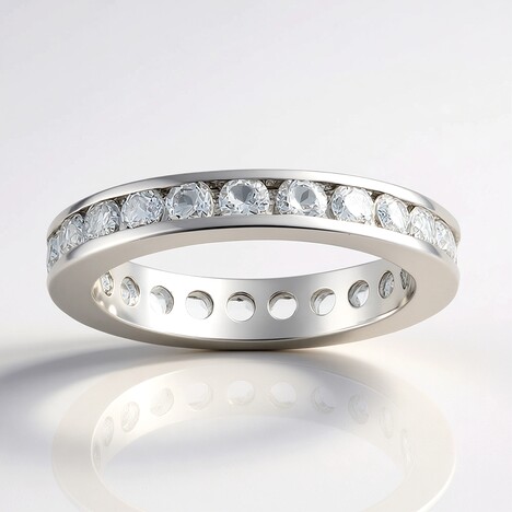 Anello in argento con Topazio Bianco