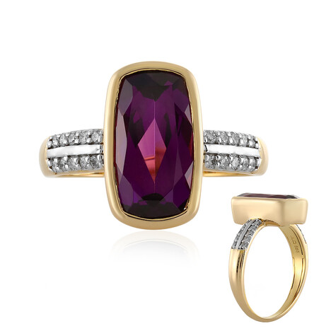 Anello in oro con Granato Magenta (AMAYANI)
