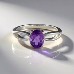 Anello in argento con Ametista del Marocco