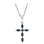 Gouden halsketting met Blauwe Ceylon saffieren