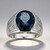 Anello in argento con Topazio Blu Londra