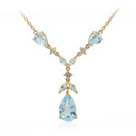 Collier en argent et Topaze bleu ciel