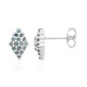 Boucles d'oreilles en argent et Diamant fantaisie