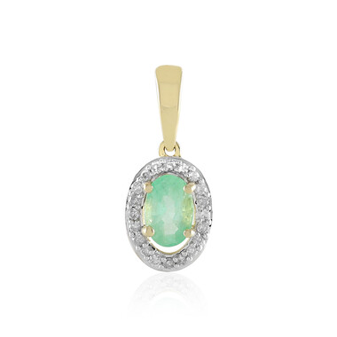 9K Colombian Emerald Gold Pendant